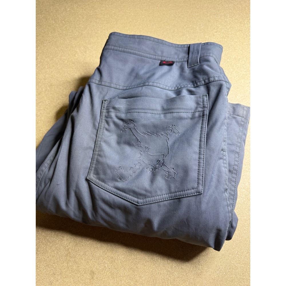 Oakley Gray Technical Snow Pants Mens XL Embroidered Graphic Winter Ski Trousers